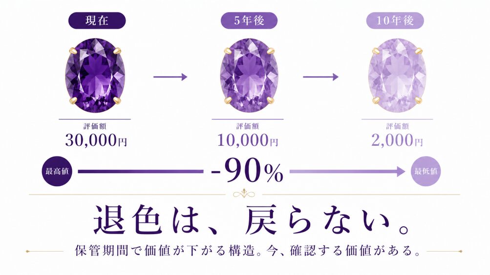 アメジスト売却前の準備と売り時｜紫外線退色で価値が下がる前に確認