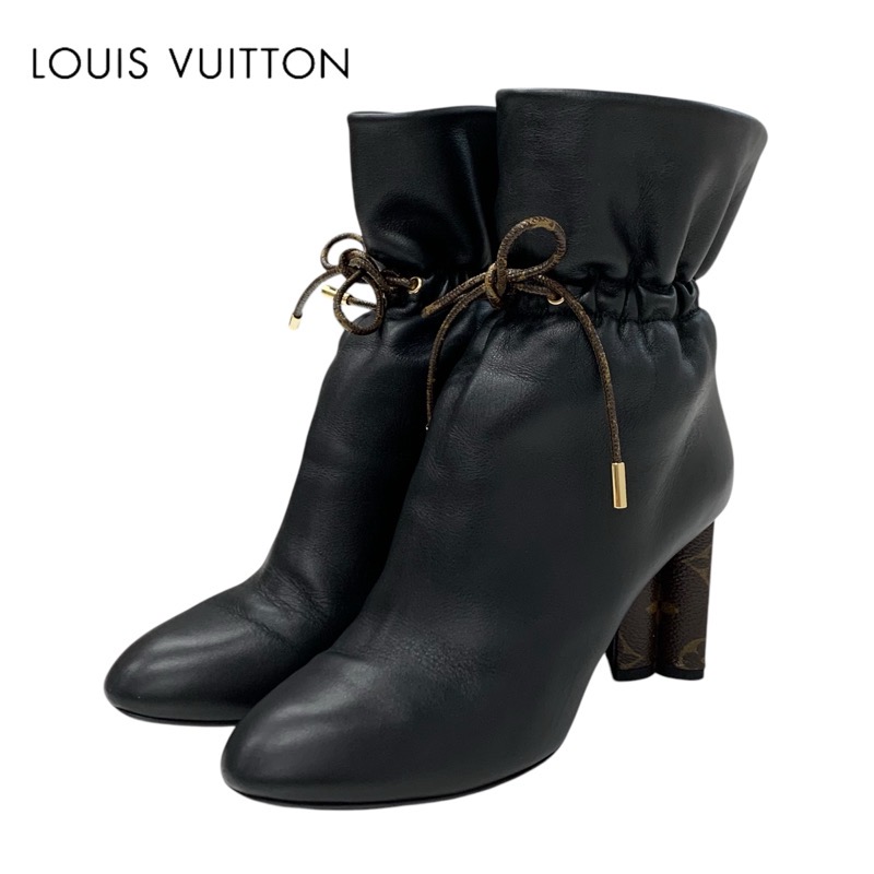 投稿記事「ルイヴィトン シルエットライン レザー モノグラム アンクルブーツ ブラック ブラウンを買取しました！」の商品画像