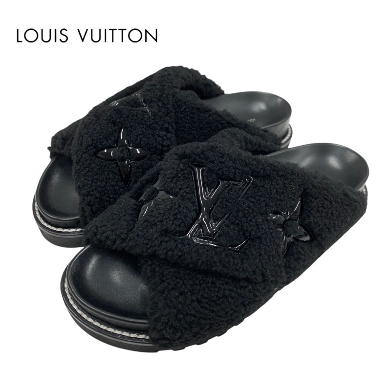 投稿記事「ルイヴィトン パセオライン ムートン モノグラム サンダル ブラックを買取しました！」の商品画像