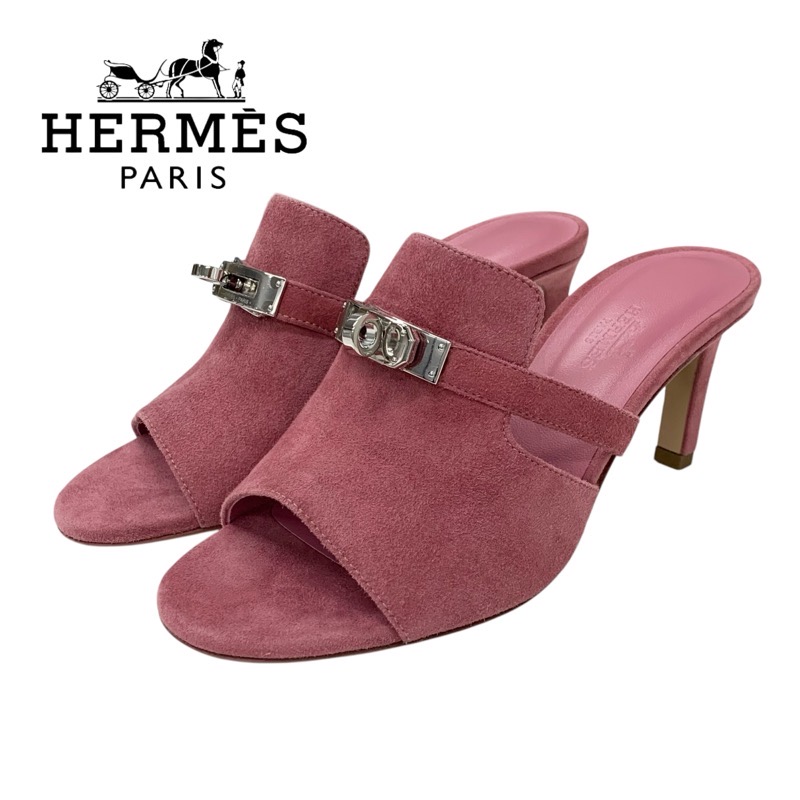 投稿記事「エルメス キュート ケリー金具 スエード サンダル ピンクを買取しました！」の商品画像