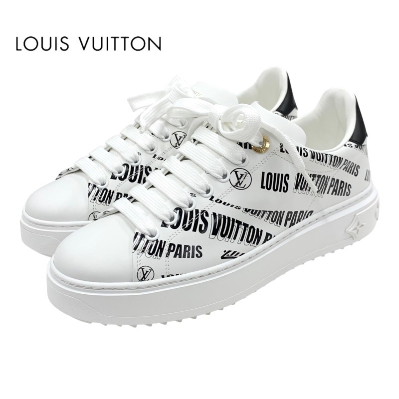 投稿記事「ルイヴィトン タイムアウトライン レザー ロゴ スニーカー ホワイトを買取しました！」の商品画像