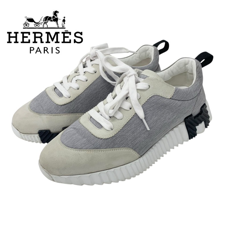 投稿記事「エルメス バウンシング ファブリック スエード スニーカー グレーを買取しました！」の商品画像