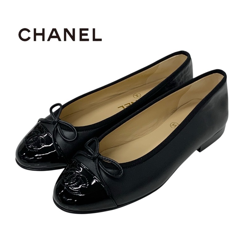 投稿記事「シャネル バレリーナ ココマーク レザー パテント バレエシューズ リボン ブラックを買取しました！」の商品画像