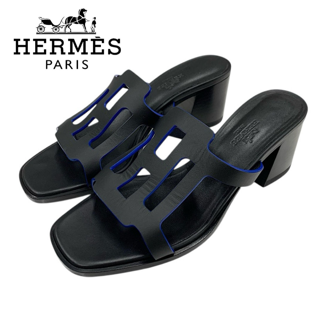 投稿記事「エルメス イジー レザー サンダル ブラックを買取しました！」の商品画像