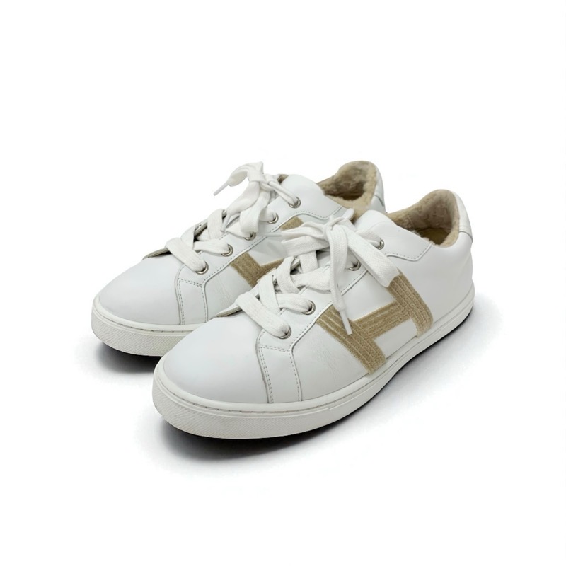 投稿記事「エルメス アヴァンタージュ Hロゴ レザー ムートン スニーカー ホワイトを買取しました！」の商品画像