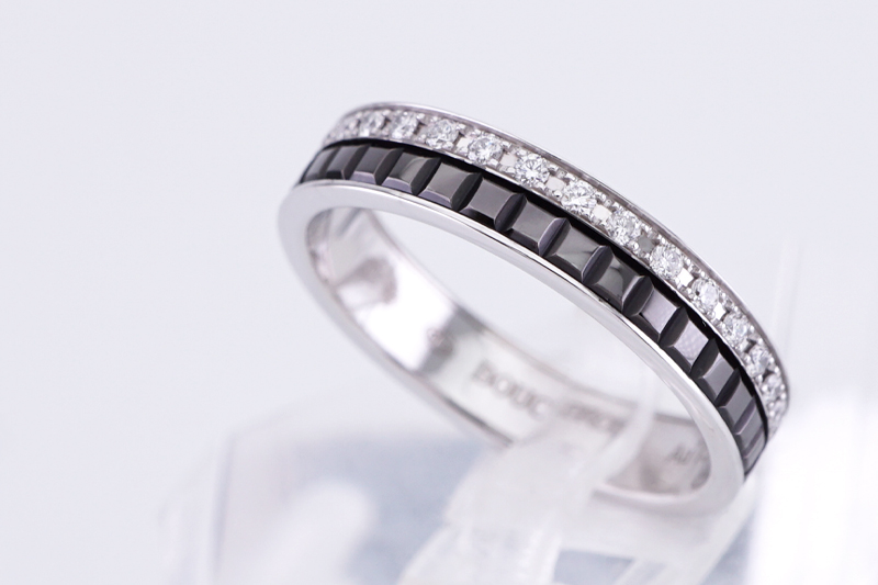 投稿記事「ブシュロン キャトル ブラック ダイヤモンド リング ハーフ を買取しました！」の商品画像