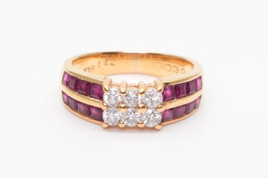 投稿記事「ルビー ダイヤ リング K18 R1.42 D0.39ctを買取しました！」の商品画像