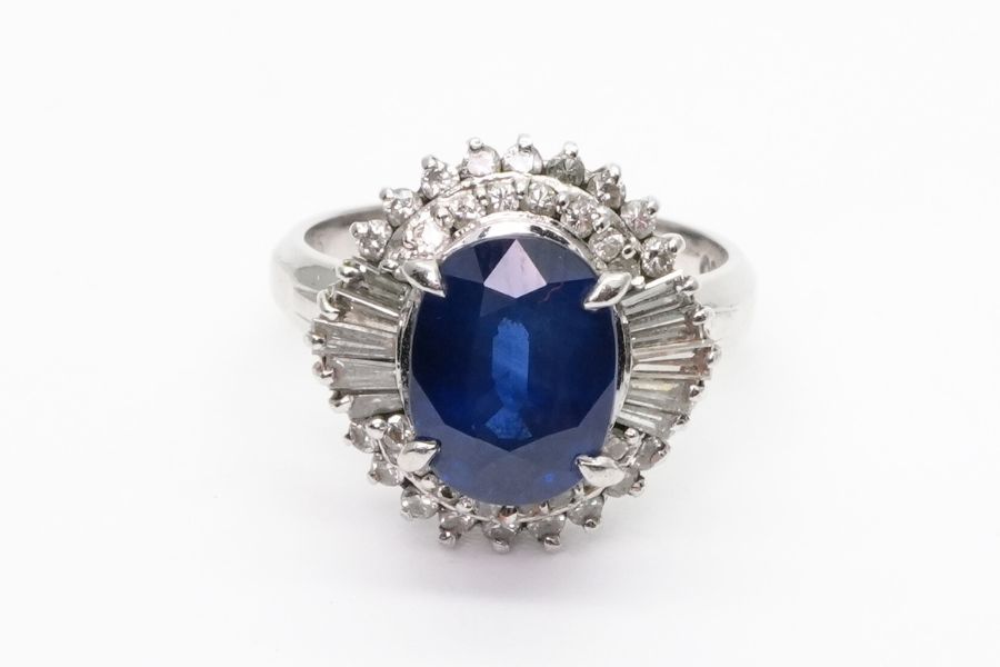 投稿記事「サファイア ダイヤ リング pt900 3.6ct 0.75ctを買取しました！」の商品画像