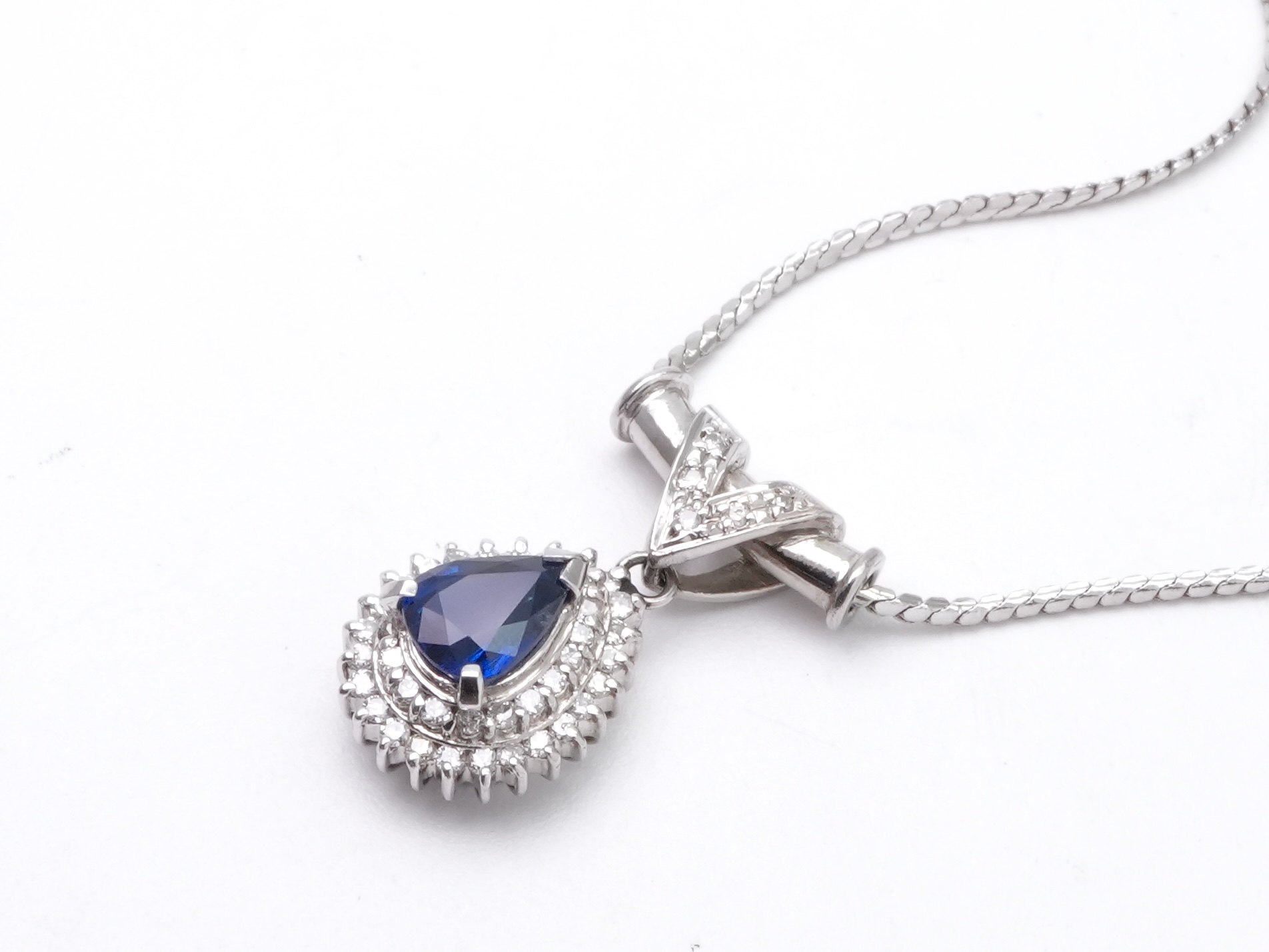 投稿記事「サファイヤ ダイヤ ネックレス Pt850 1.08ct D0.31ct を買取しました！」の商品画像