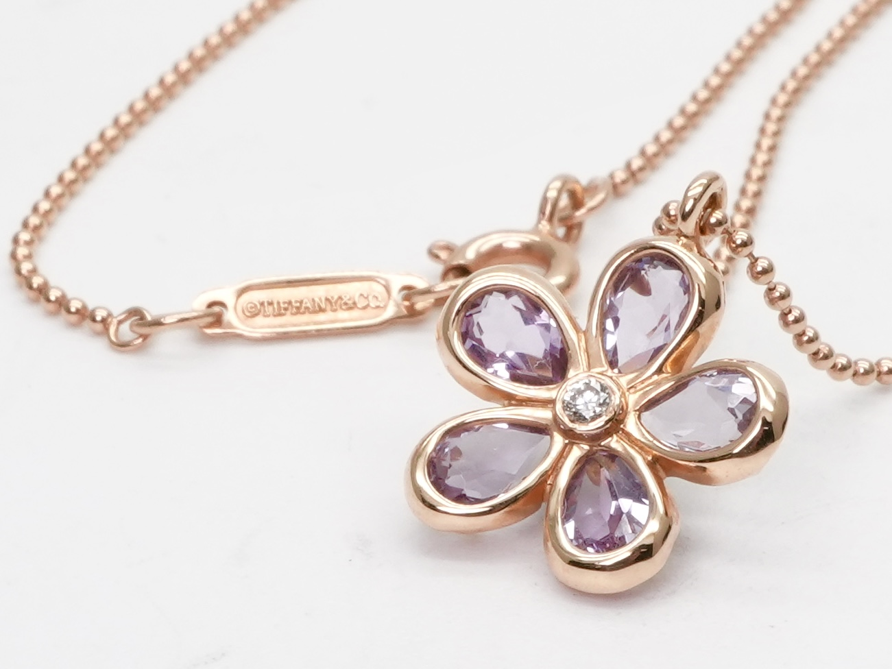 投稿記事「ティファニー ガーデンフラワー アメジスト ダイヤネックレスを買取しました！」の商品画像