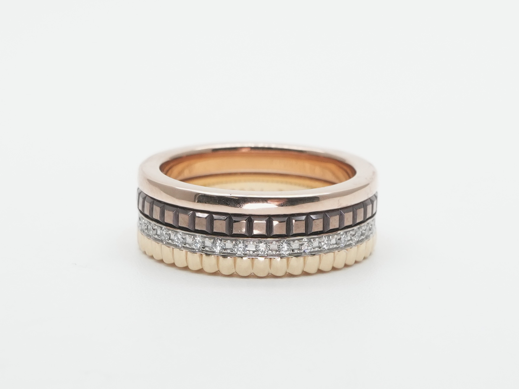 投稿記事「ブシュロン キャトル クラシック リング スモール ダイヤ K18を買取しました！」の商品画像