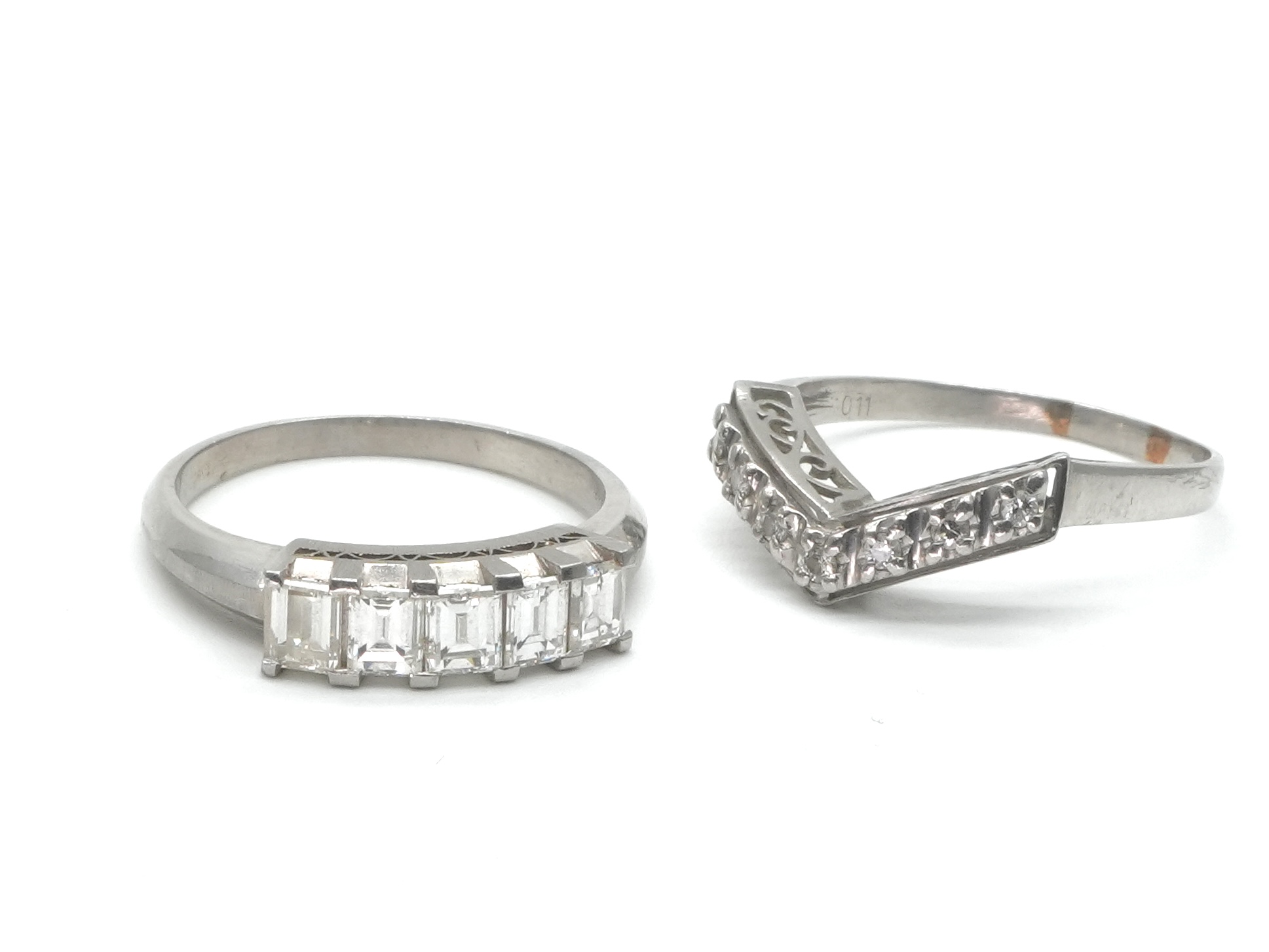 投稿記事「ダイヤ　リング　2点セット　Pt900　ダイヤモンド　0.57ct　0.26ctを買取しました！」の商品画像