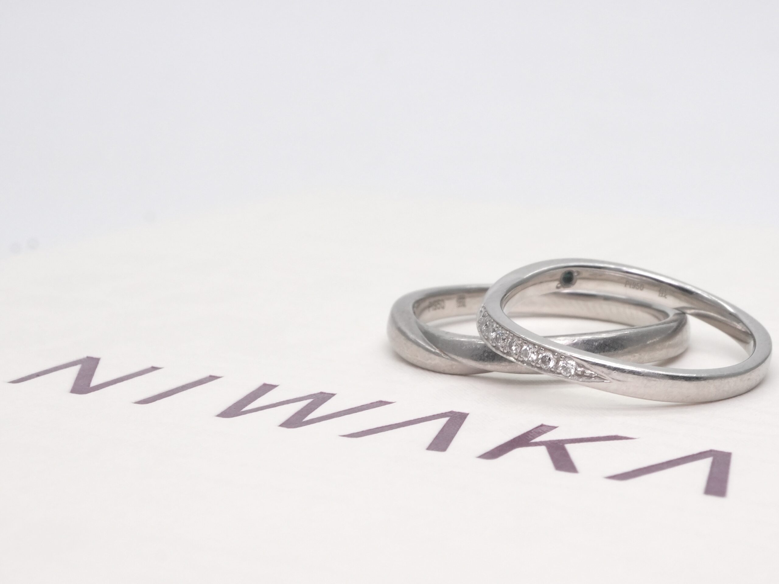 投稿記事「俄 せせらぎ マリッジリング ペア Pt950を買取しました！」の商品画像