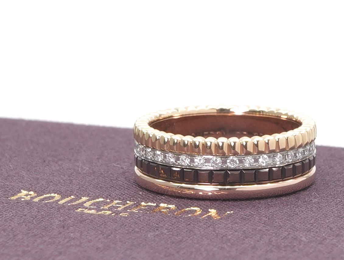 投稿記事「ブシュロン キャトル クラシック ダイヤ リング スモール K18を買取しました！」の商品画像