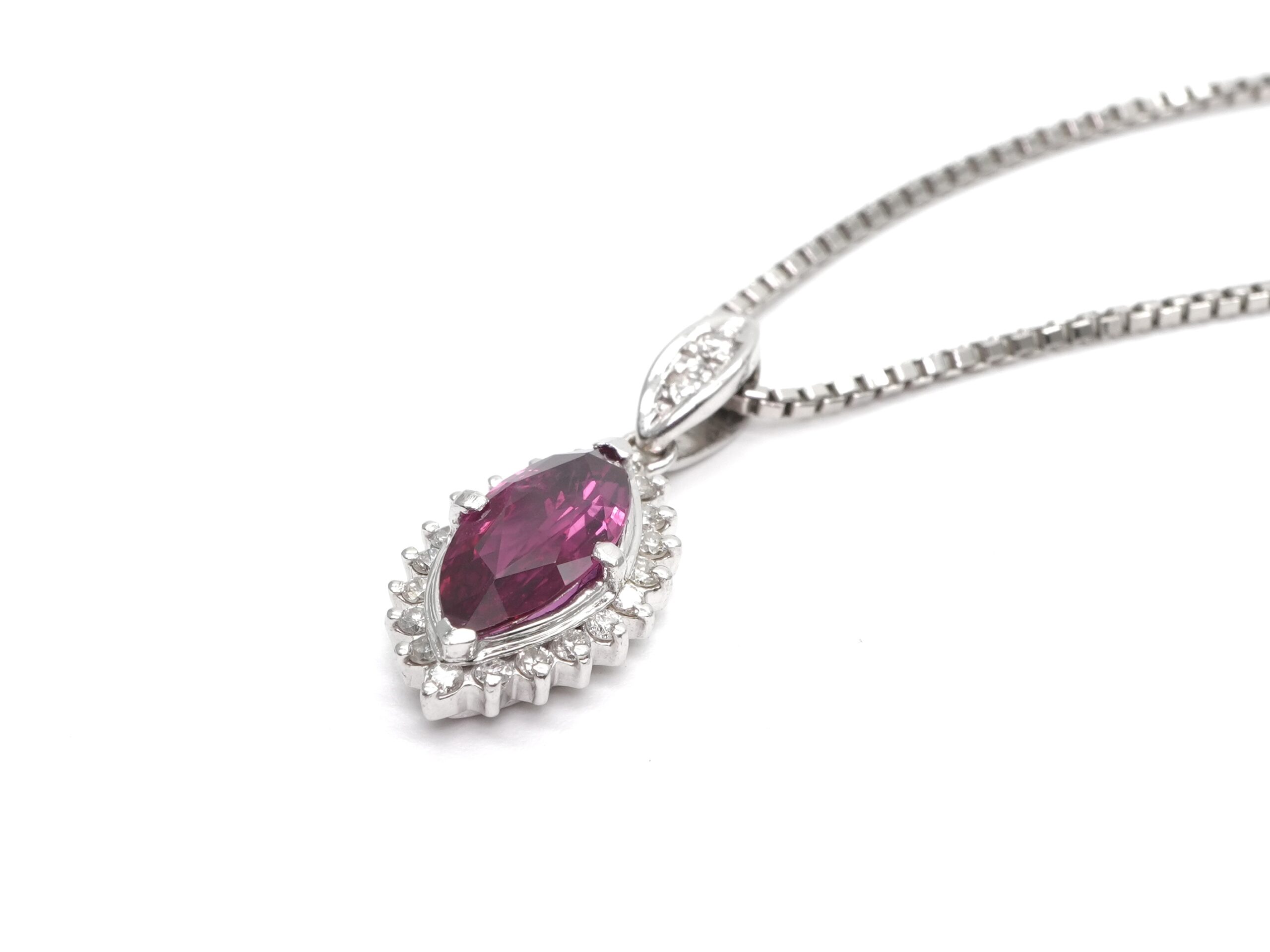 投稿記事「ルビー ダイヤモンド ネックレス P850 1.51ct 0.26ctを買取しました！」の商品画像