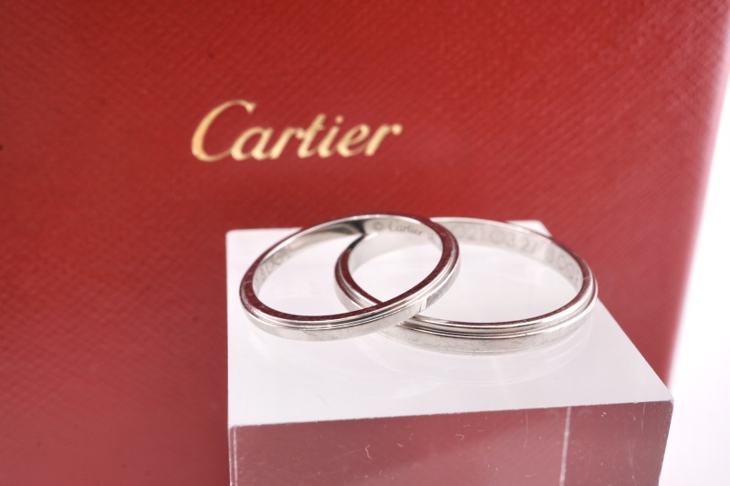 ☆Cartier☆ ダムール ウェディングリング ペアリング Pt950