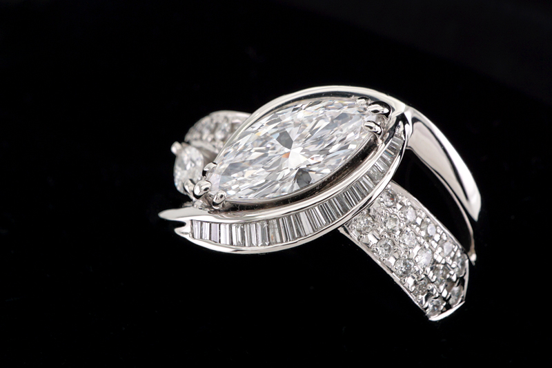 投稿記事「ノーブランドのダイヤリング マーキスカットダイヤモンドを高価買取いたしました！」の商品画像