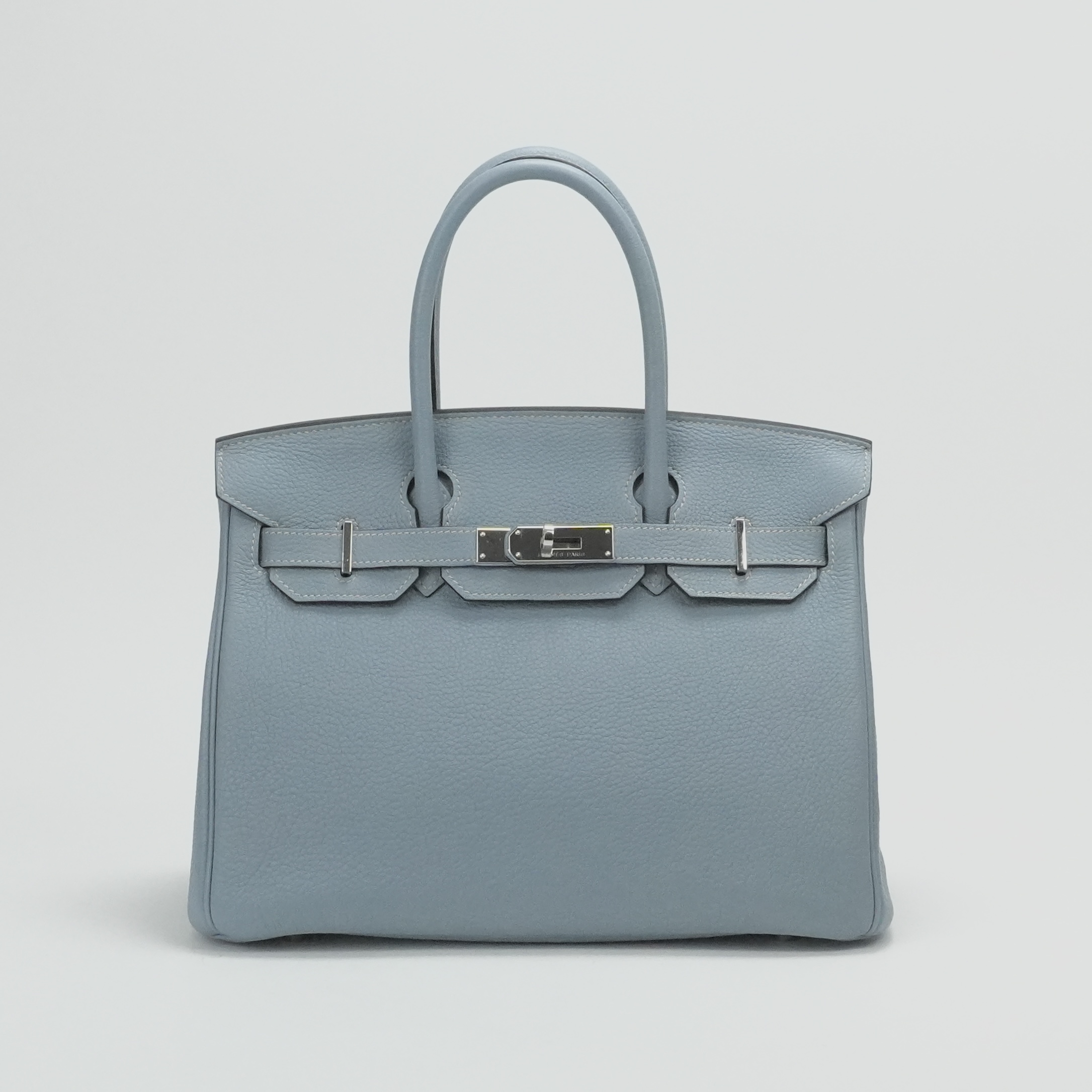 投稿記事「エルメス バーキン30 トゴ ブルーラン シルバー金具を買取しました！」の商品画像