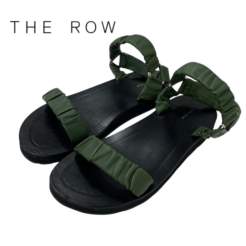 投稿記事「ザロウ EGON ナッパレザー ストラップ フラットサンダル グリーンを買取しました！」の商品画像
