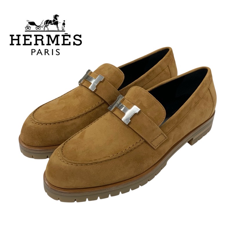 投稿記事「エルメス フォーブル スエード H金具 ローファー ブラウンを買取しました！」の商品画像