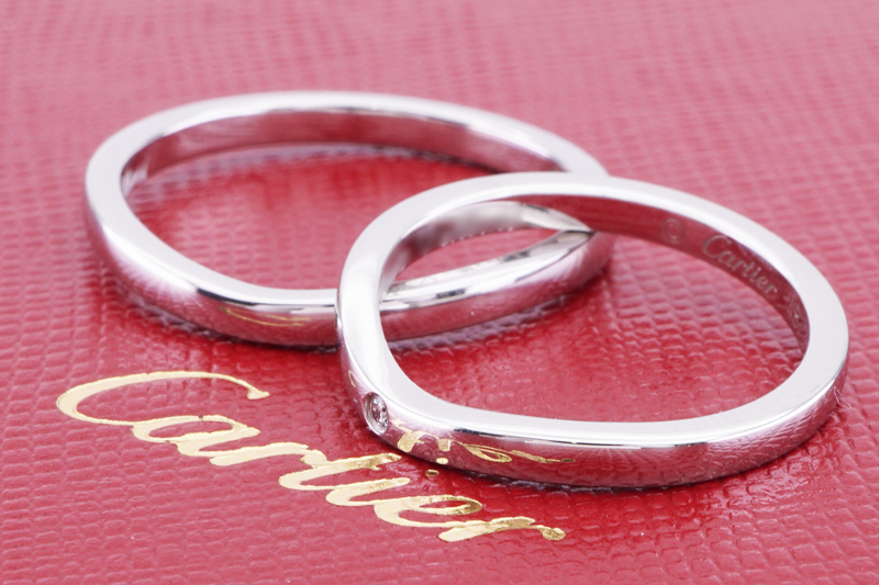 投稿記事「カルティエ バレリーナ ウェディングリング カーブ ペアを買取しました！」の商品画像