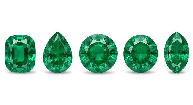 エメラルドの価値を決める7つの査定基準（カット）の図解