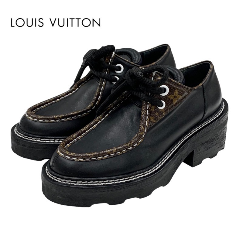 投稿記事「ルイヴィトン ボブールライン レザー モノグラム ダービー ローファー ブラックを買取しました！」の商品画像