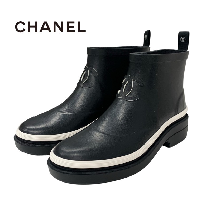 投稿記事「シャネル ココマーク ラバー レインブーツ ブラックを買取しました！」の商品画像