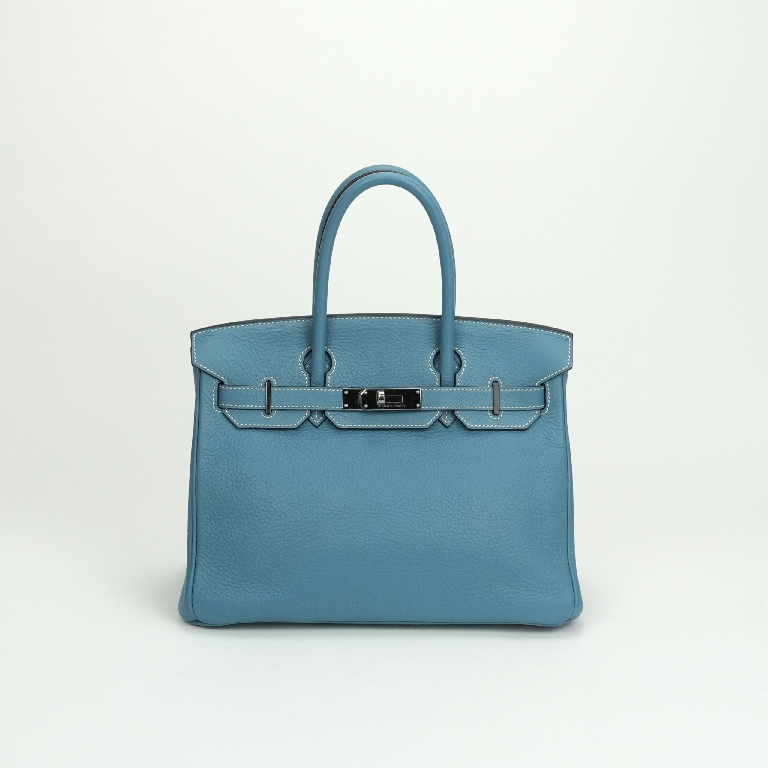 投稿記事「エルメス バーキン30 トリヨンクレマンス ブルージーン シルバー金具を買取しました！」の商品画像