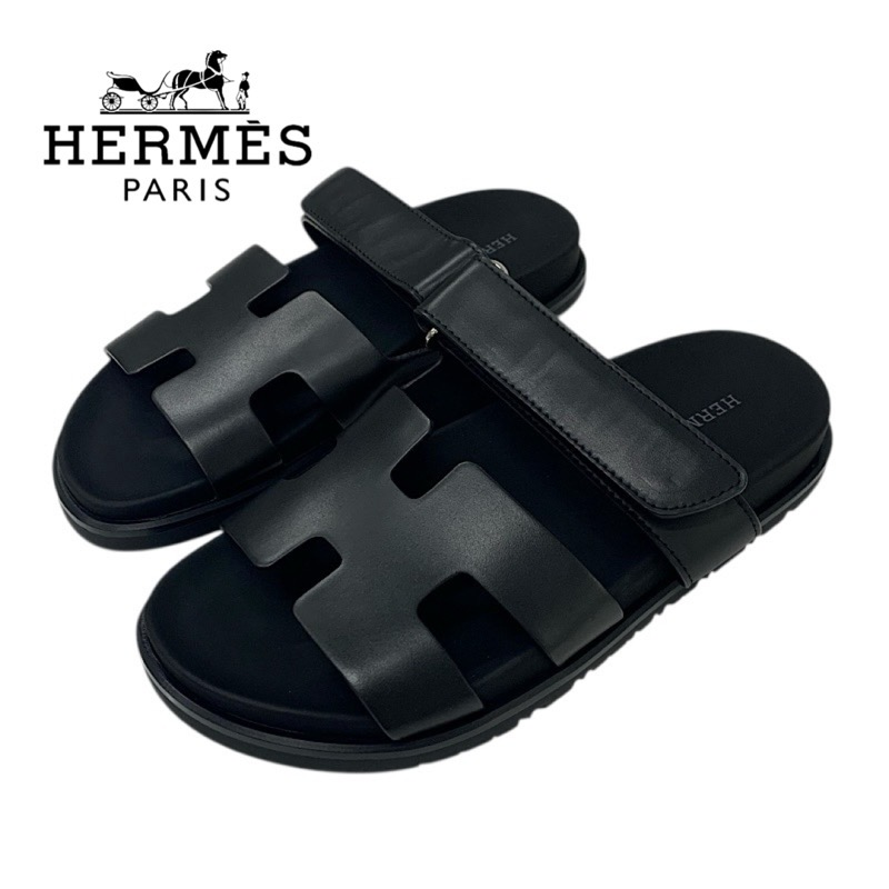 投稿記事「エルメス シプレ レザー フラットサンダル ブラックを買取しました！」の商品画像