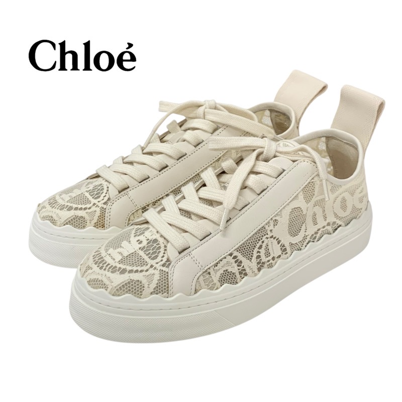 投稿記事「クロエ Lauren ロゴ レース スニーカー ベージュを買取しました！」の商品画像