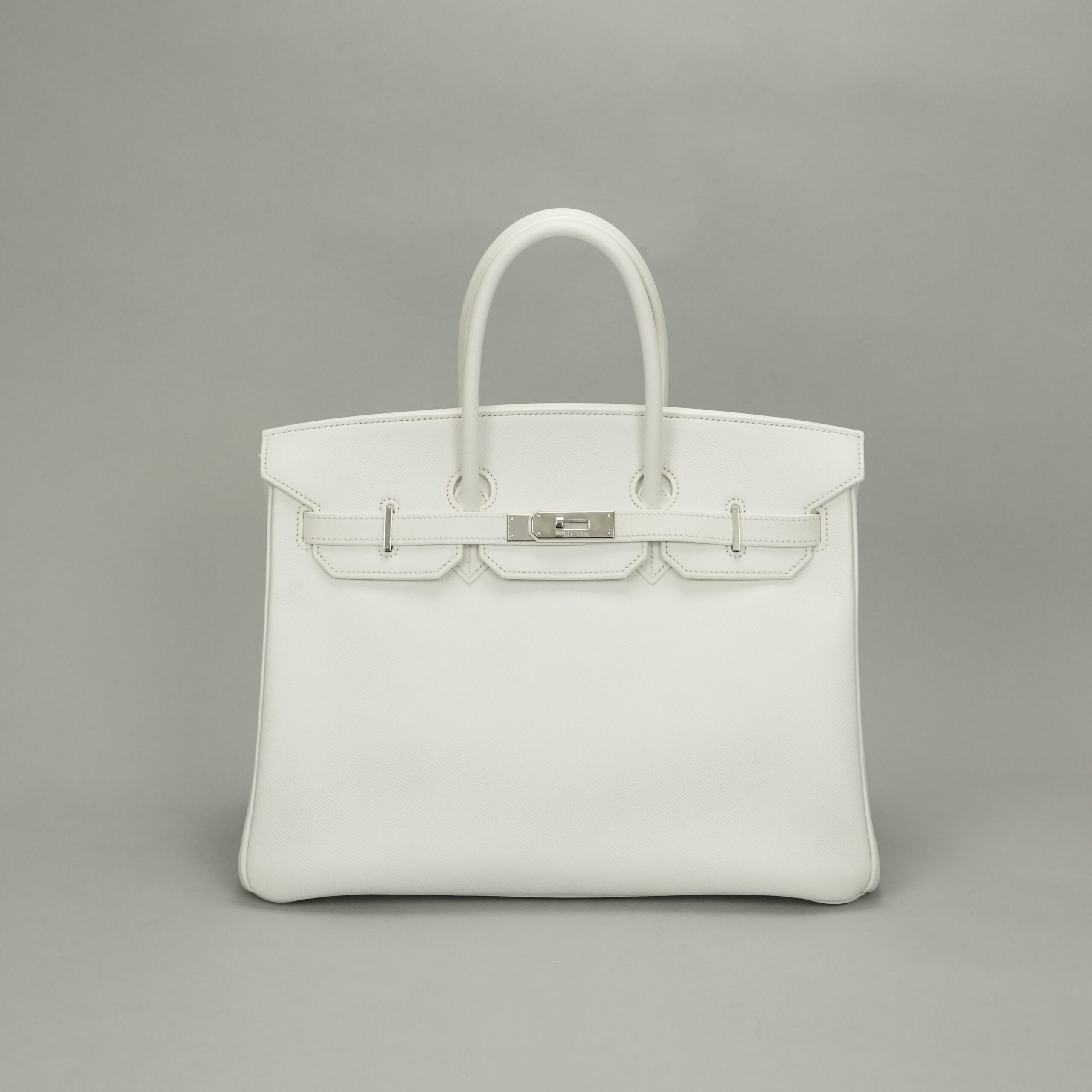 投稿記事「エルメス バーキン35 エプソン ホワイト シルバー金具を買取しました！」の商品画像