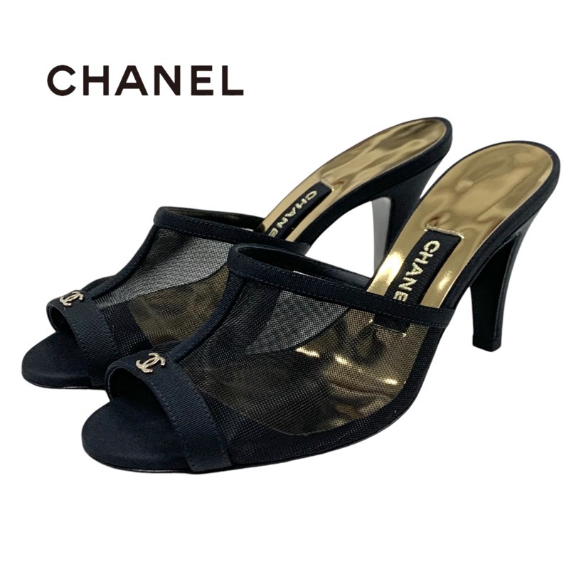 投稿記事「シャネル メッシュ ファブリック ココマーク サンダル ブラックを買取しました！」の商品画像