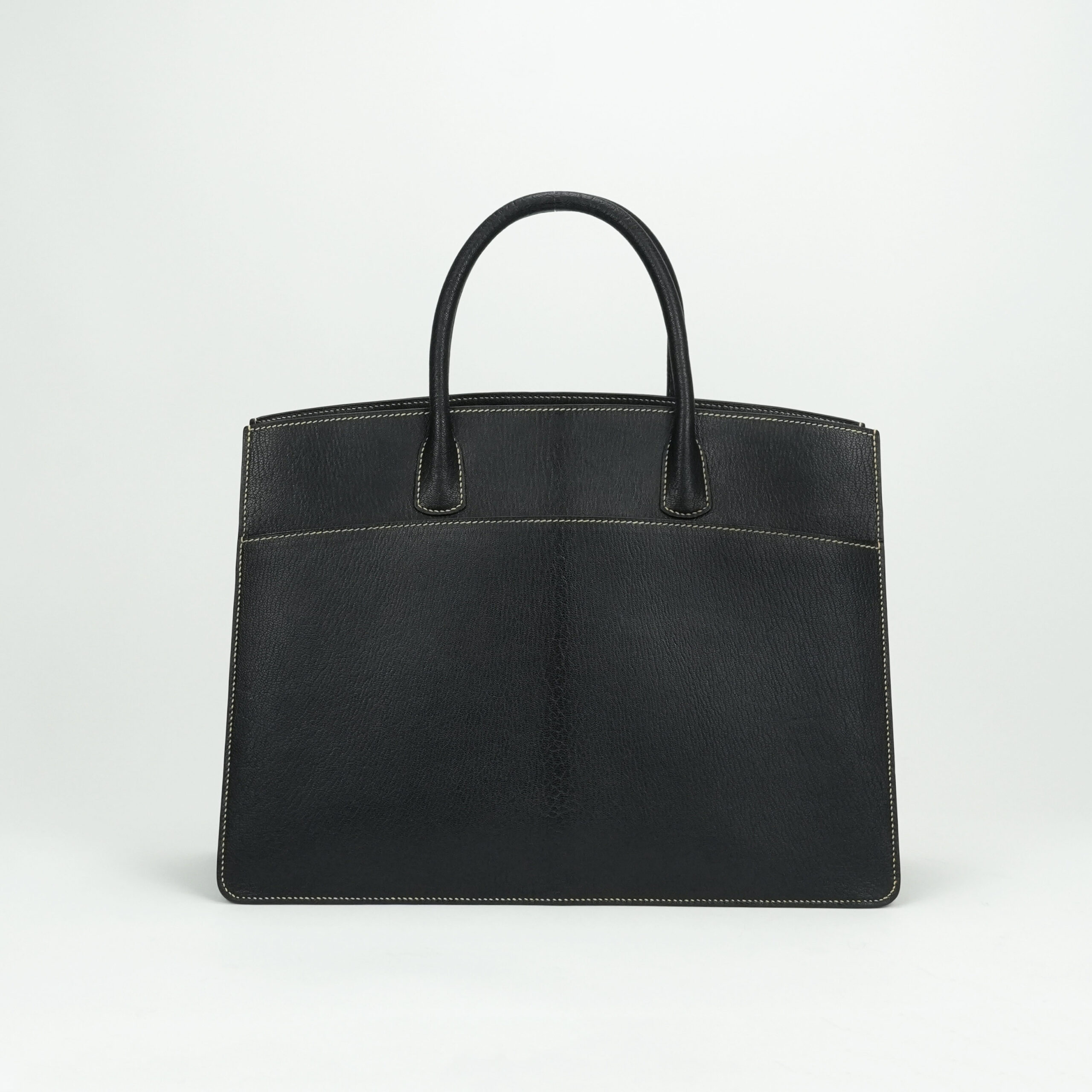 投稿記事「エルメス ホワイトバスGM シェーブルコロマンデル ブラック×グレー ゴールド金具を買取しました！」の商品画像