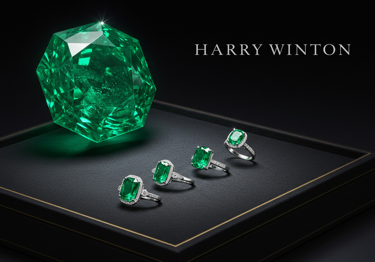 ハリーウィンストンのエメラルドジュエリー（リング）のイメージ画像