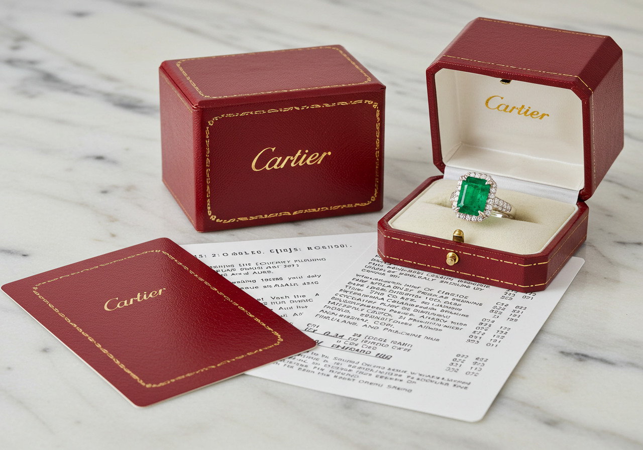 カルティエのブランドエメラルドジュエリーのイメージ画像