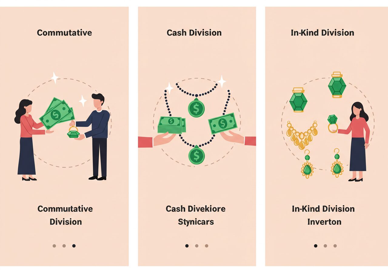 エメラルドの相続方法を解説したイラスト画像