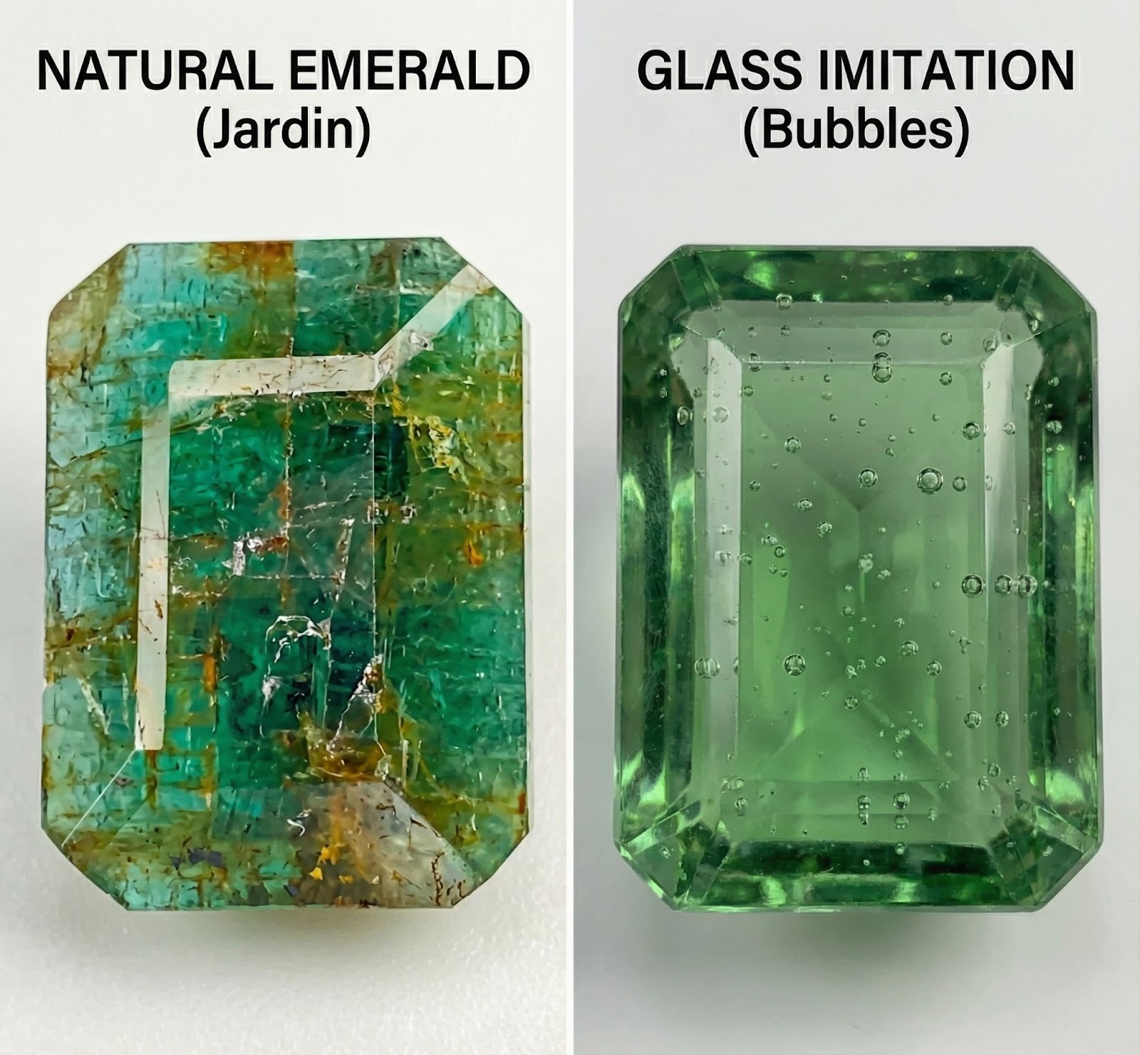 エメラルドの偽物の見分け方｜スマホやライトで確認！鑑別書なしでも