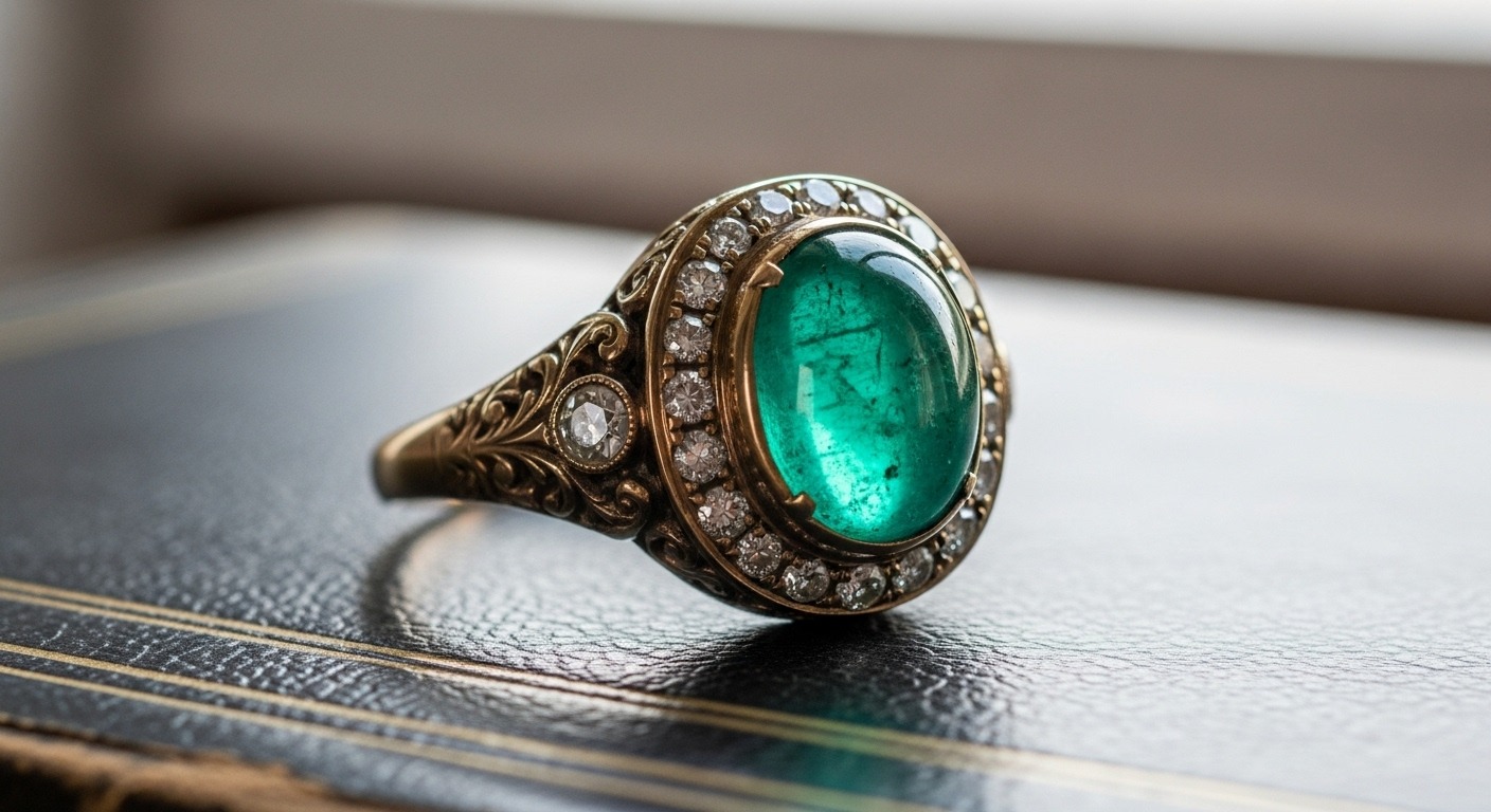 母親から相続したエメラルドの指輪のイメージ画像