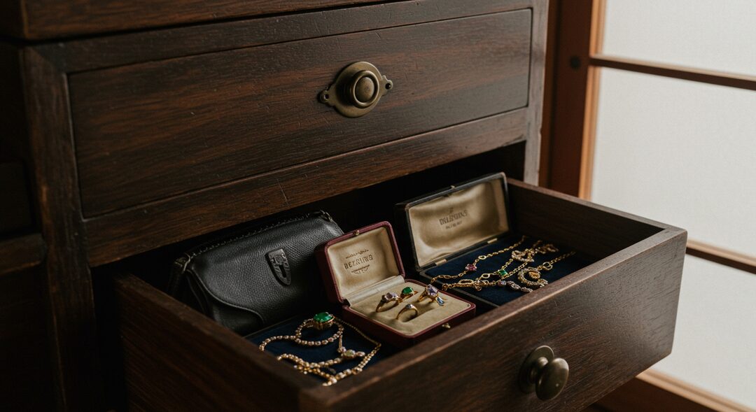 タンスに入っているジュエリー 宝石 ネックレス