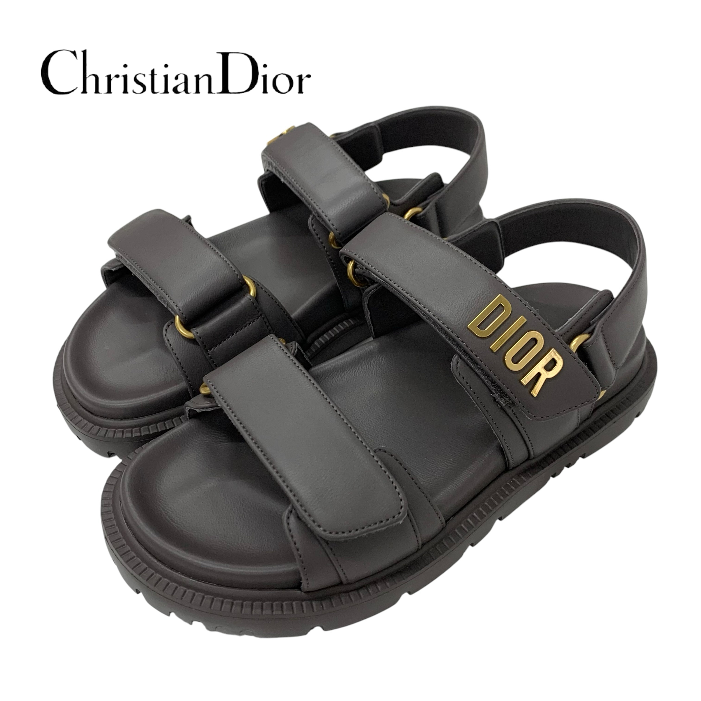 投稿記事「クリスチャンディオール DIORACT レザー ロゴ スポーツサンダル グレーを買取しました！」の商品画像