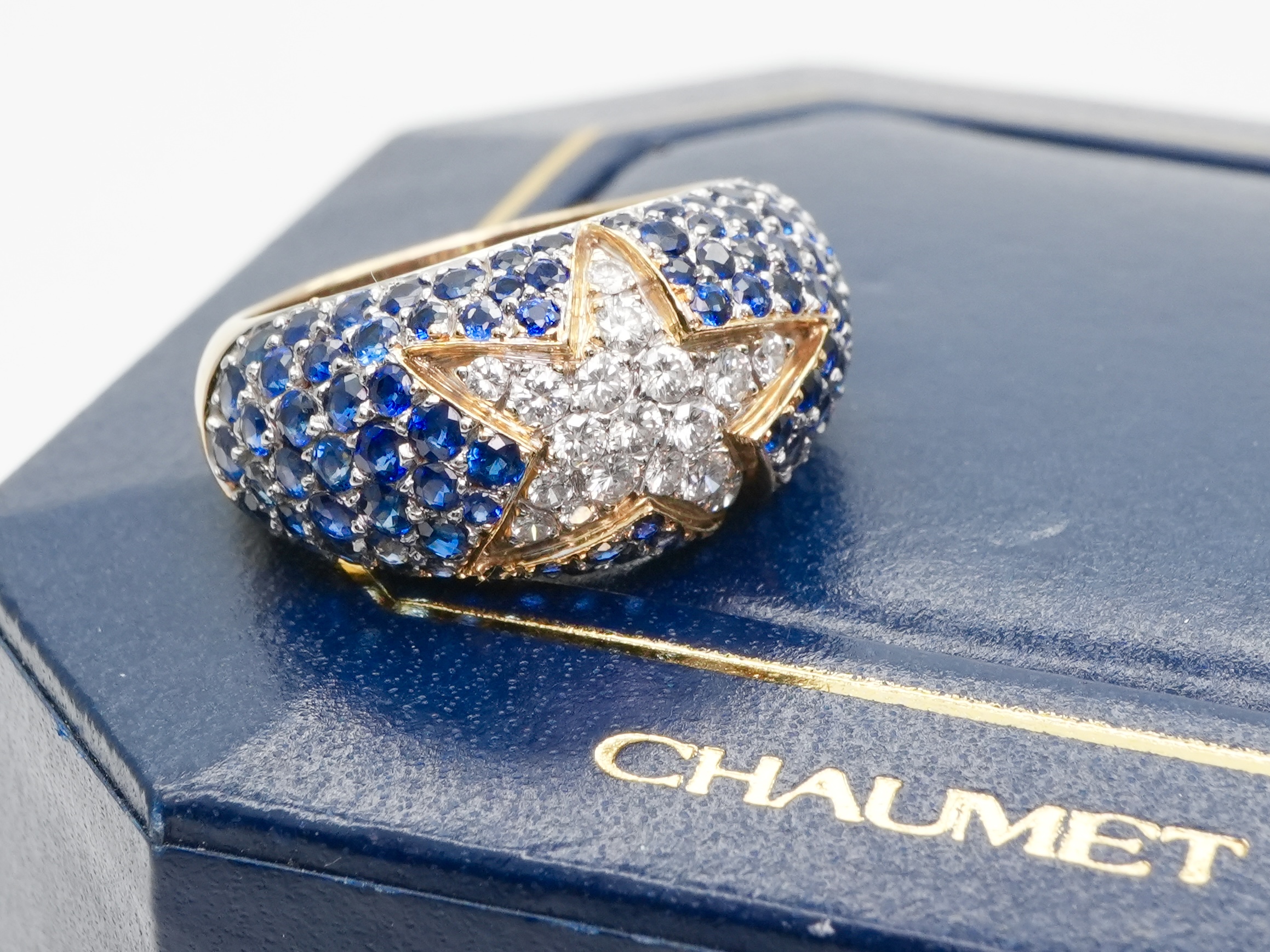 投稿記事「ショーメ サファイア ダイヤ リング を買取しました！」の商品画像