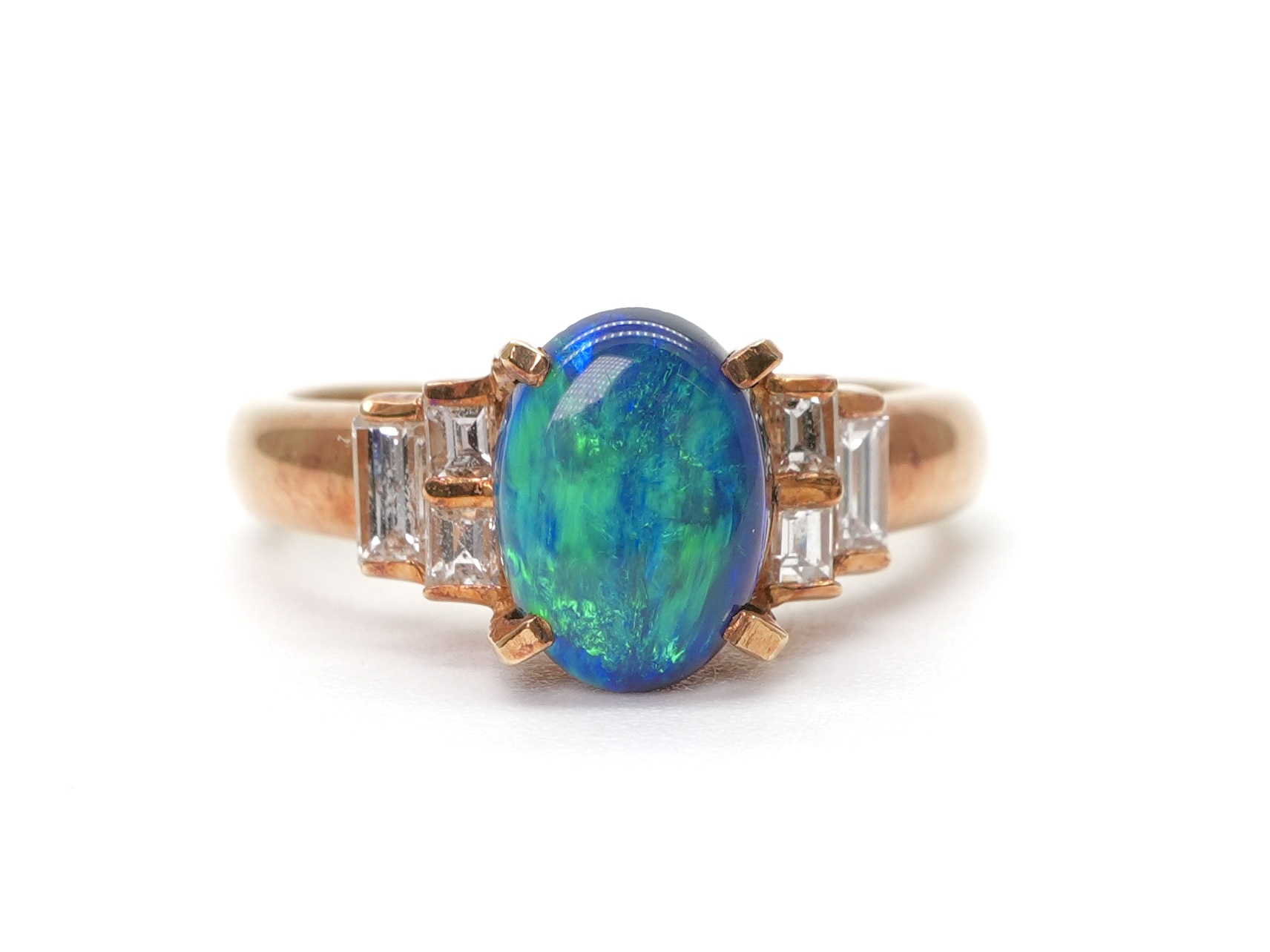 投稿記事「ブラックオパール ダイヤ リング 750を買取しました！」の商品画像