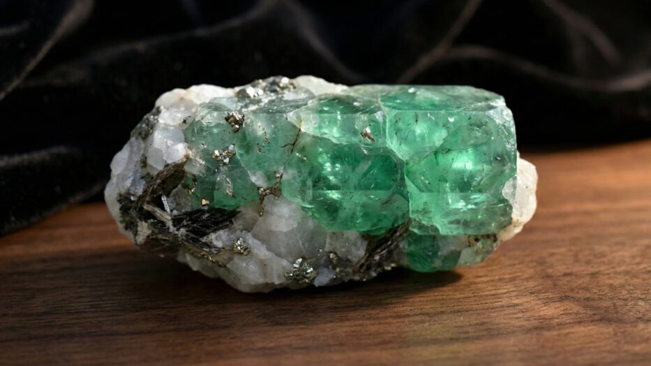 エメラルドの原石のイメージ画像