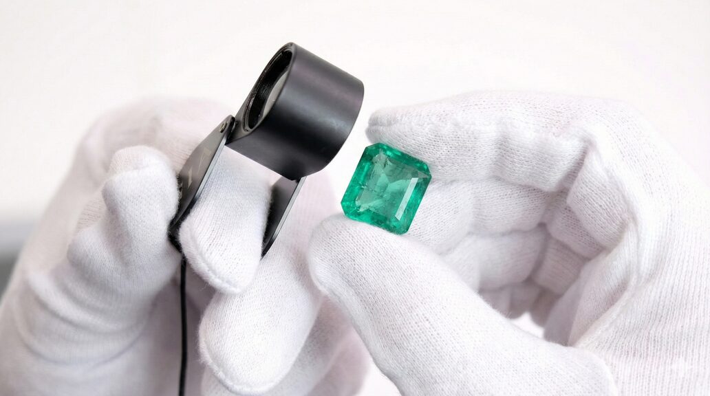 エメラルドのルース（裸石）を買取しているイメージ画像