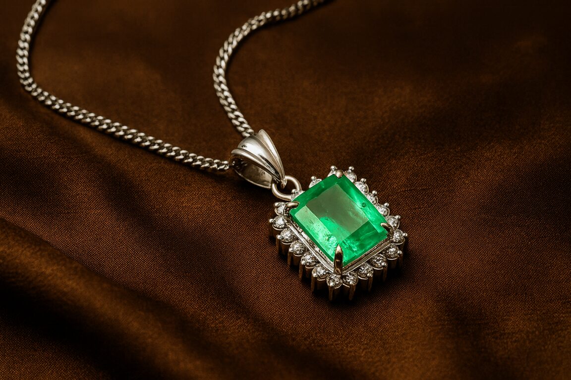 高品質なエメラルドのネックレスのイメージ画像
