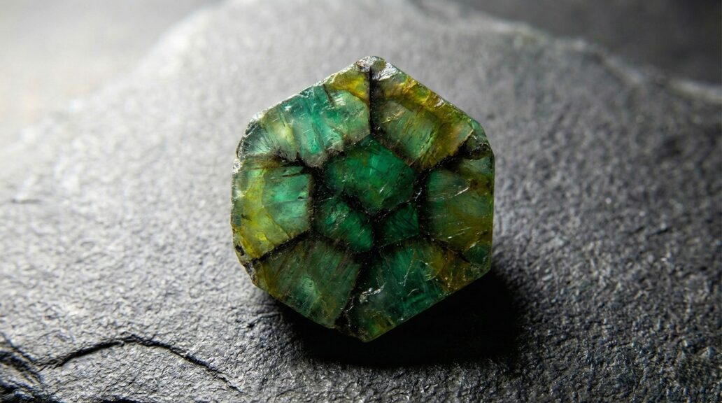 トラピッチェエメラルドのルース断面図のイメージ画像