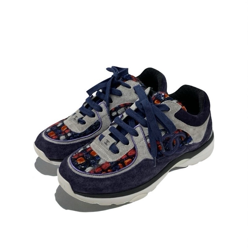 投稿記事「シャネル ココマーク ツイード スエード スニーカー マルチカラーを買取しました！」の商品画像