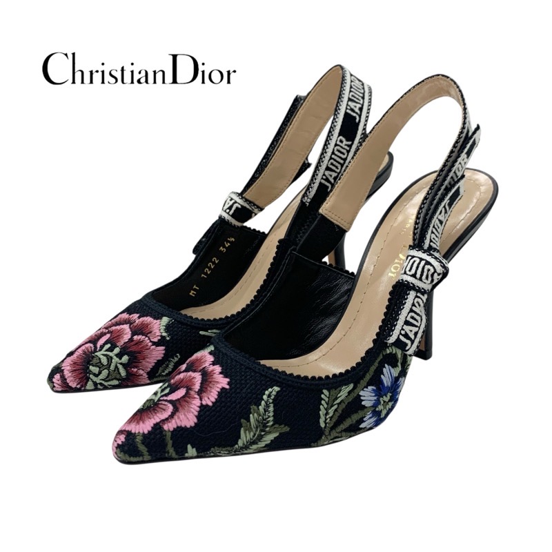 投稿記事「クリスチャンディオール J’ADIOR ファブリック 刺繍 スリングバック パンプス ブラックを買取しました！」の商品画像