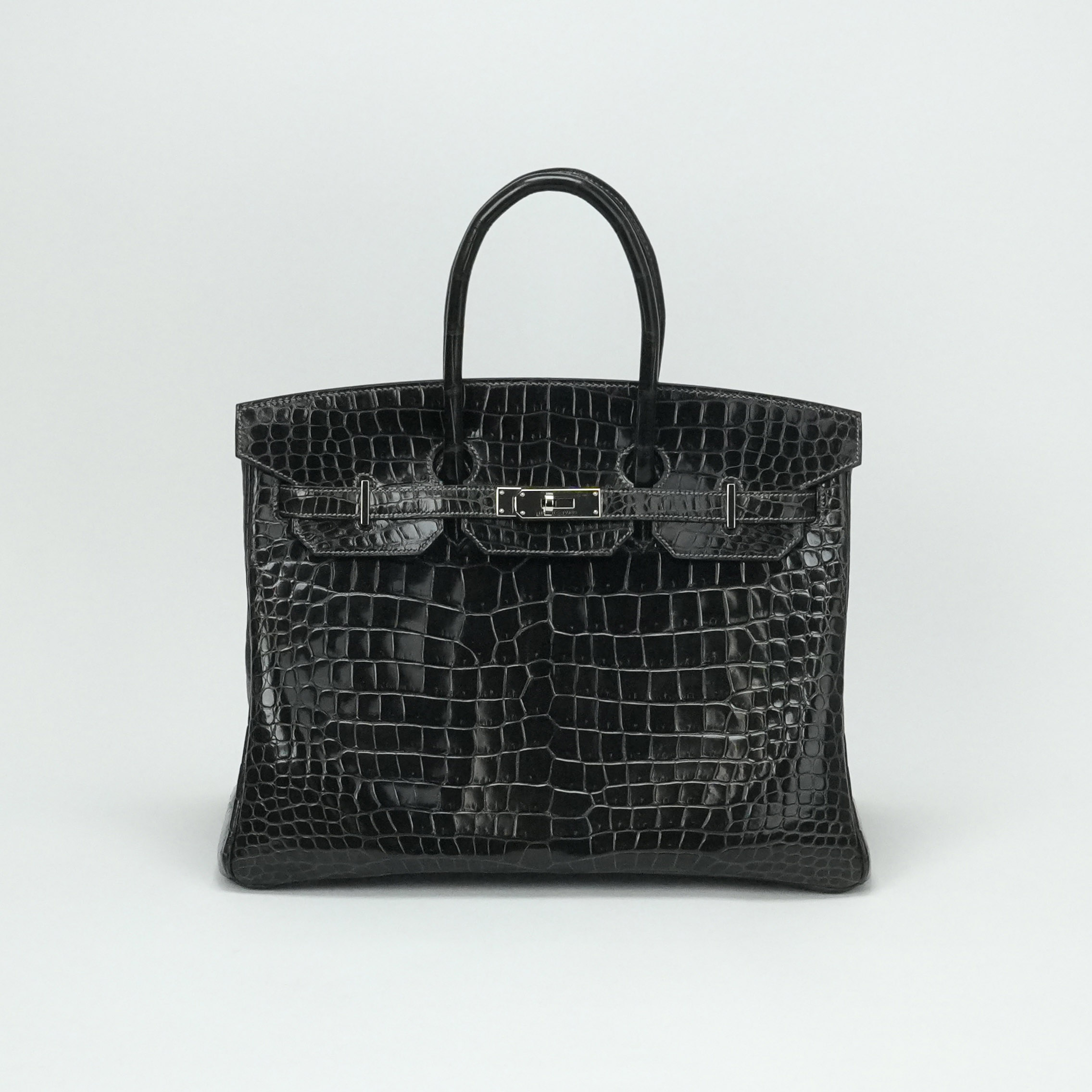 投稿記事「エルメス バーキン35 ポロサス グラファイト シルバー金具を買取しました！」の商品画像